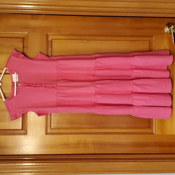 Hanna Andersson‎ Girls Pink Short Sleeve Dress Size 140 - Picture 1 of 8